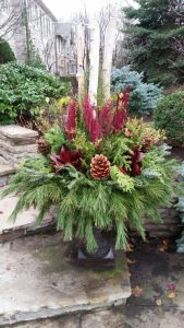 seasonal planters and urns